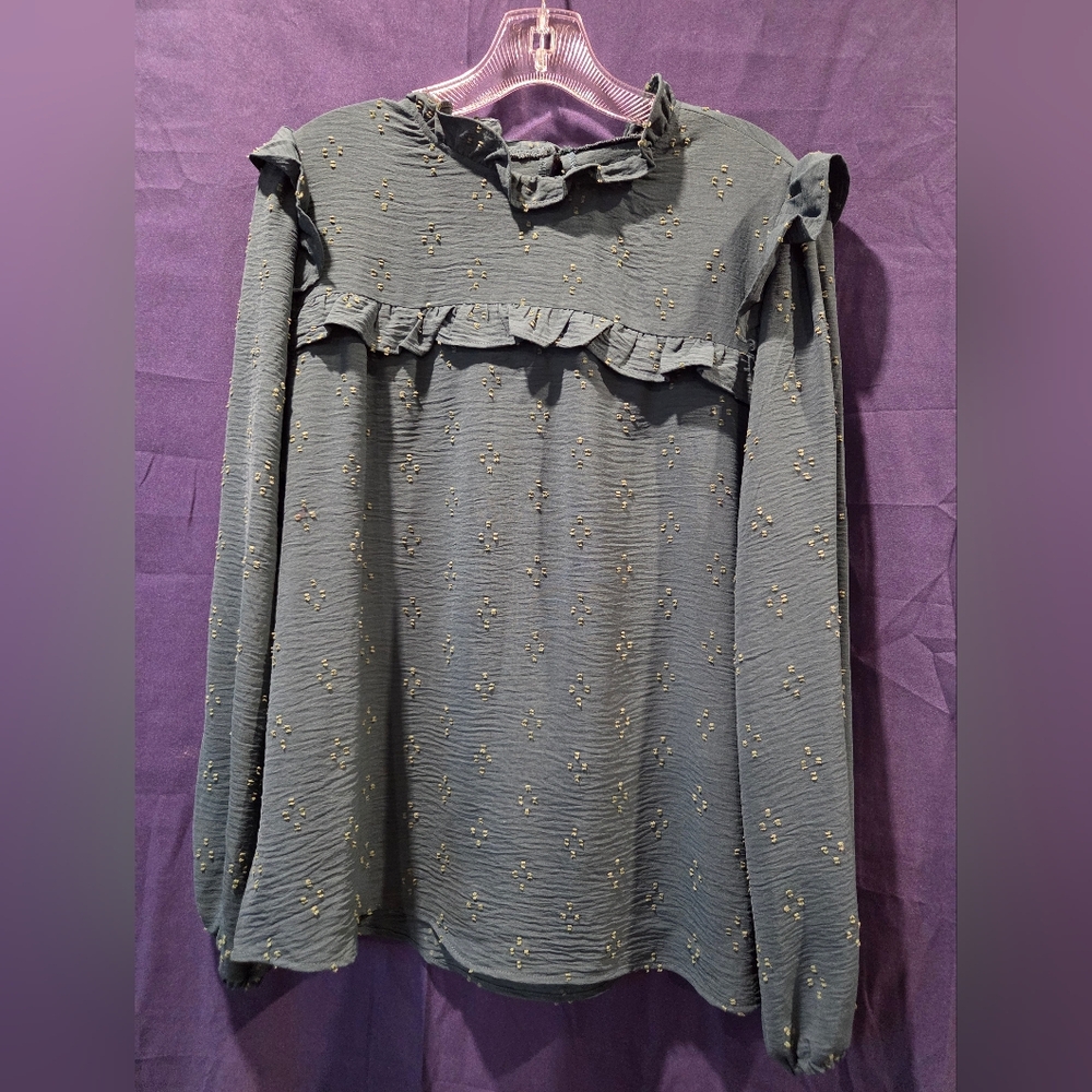Green Polyester Blouse
